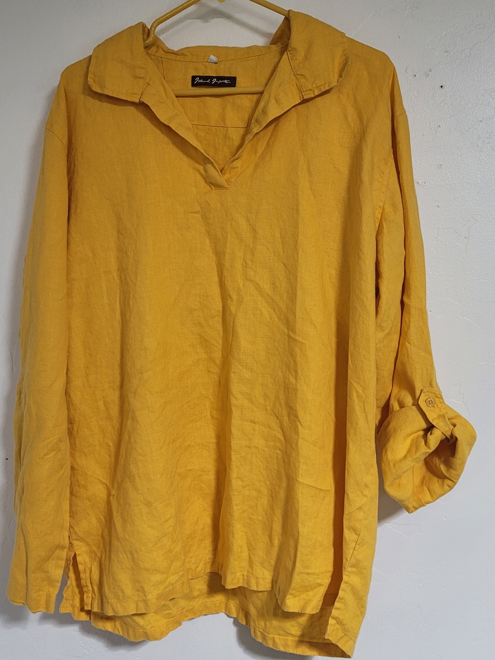 Sunny Yellow 100% Linen Top